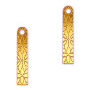 Statement charms bar flower Metallic Yellow