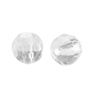 6 mm acrylic beads faceted Transparent