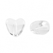 Acrylic beads heart Transparent