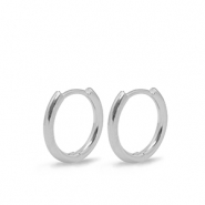 DQ European metal findings creole earrings 16mm Silver (nickel free)