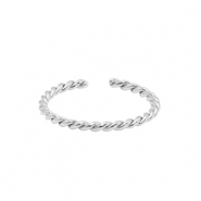 Stainless steel rings twist Silver