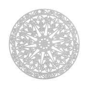 Stainless steel charms bohemian 40mm Silver