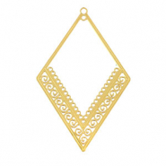Stainless steel charms bohemian rhombus Gold