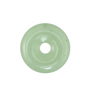 Natural stone charms Aventurine Quartz donut 25mm Green