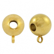 Stainless steel beads with eye 10mm Gold