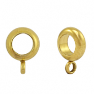 Stainless steel beads disc with eye Gold