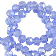 Top faceted beads 3x4mm disc Dodger Blue