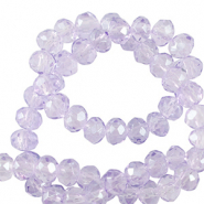 Top faceted beads 3x2mm disc Light Violet Purple