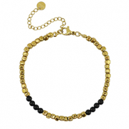 Stainless steel bracelets Gold-Black