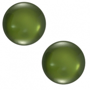 7 mm classic Polaris Elements cabochon Lucido Moss Green