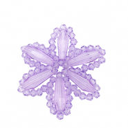 Top Faceted charms flower Purple