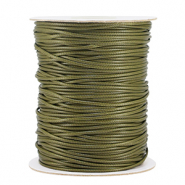 Macramé bead cord braided 1.5mm Moss Green