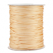 Macramé bead cord braided 1.5mm Vanilla Yellow