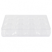 Jewellery display storage box with 12 storage container Transparent