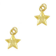 Brass TQ metal charms Star Gold