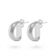 Brass TQ metal earpin Silver