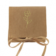 Jewellery Bag flower Sierra Brown-Gold