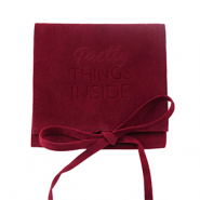 Jewellery Bag "Pretty things inside" Burgundy Red