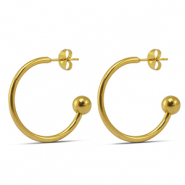 Stainless steel earrings 25mm Gold