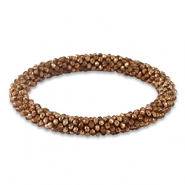 Top faceted bracelet copper brown
