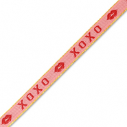 Ribbon tekst "xoxo" Pink-Red