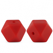 silicone beads diamond Red