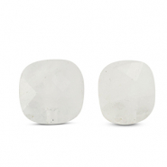 Natural stone beads Glass square White