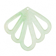 Resin pendants shell Mint Green