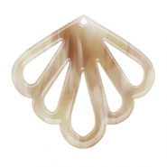 Resin pendants shell Beige
