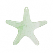 Resin pendants starfish Mint Green