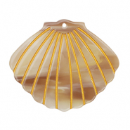 Resin pendants shell Beige