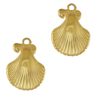 Stainless steel charms shell Gold