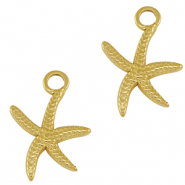 Stainless steel charms starfish Gold