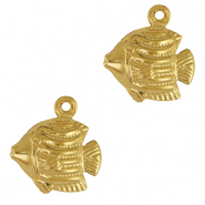 Stainless steel charms fish Gold