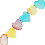 Shell beads heart Multicolour