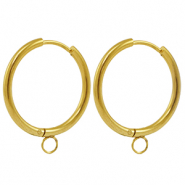 Stainless steel earrings creole 22mm Gold