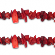Chipstone beads Coral Red