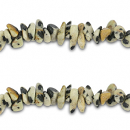 Chipstone beads Dalmatian Stone Greige-Black