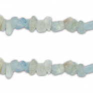 Chipstone beads Aquamarine Transparent Blue
