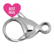 Lobster clasp stainless steel 9mm Silver