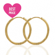 Stainless steel earrings creole 19mm Gold