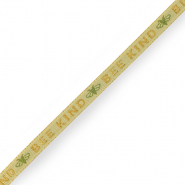 Ribbon text "bee kind" Green-gold