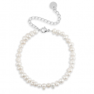 Stainless steel bracelets pearls Silver