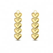 Stainless steel charms heart Gold