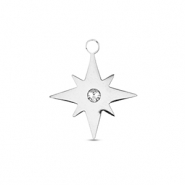 Stainless steel charms star Silver