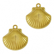 Stainless steel charms shell Gold