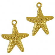 Stainless steel charms starfish Gold