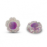 Acrylic beads flower Transparent purple