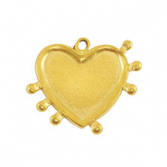 Stainless steel charms heart Gold
