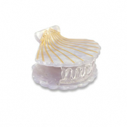 Hair accessories hair claw shell Lilac-Gold